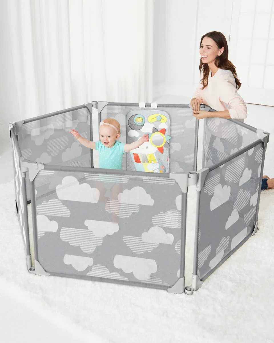 Skip Hop Playview Expandable Play Gates- Grey