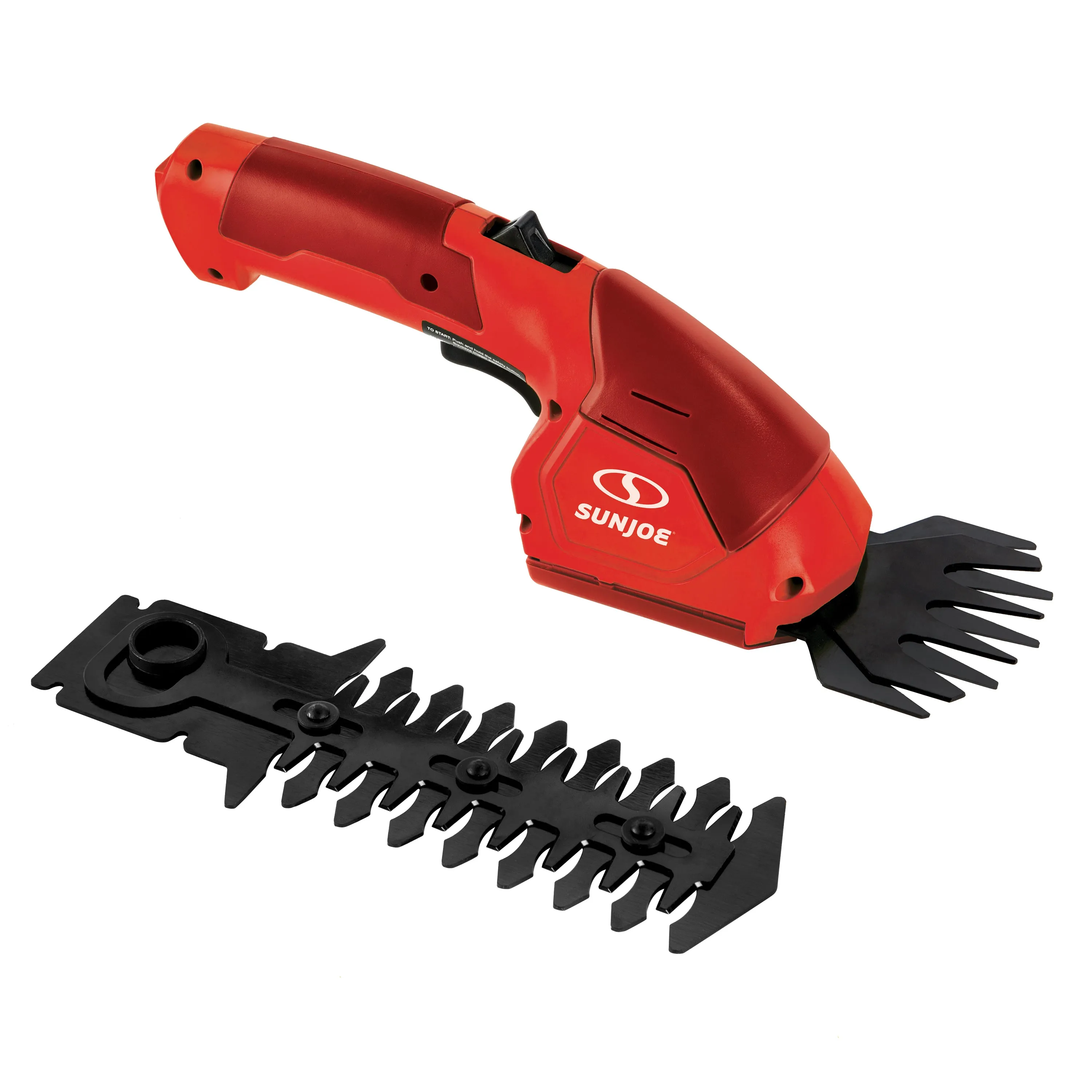 Sun Joe HJ604C-RED 2-in-1 Cordless Grass Shear   Hedger | 7.2-Volt | W/ 1.5-Ah Battery   Charger (Red)