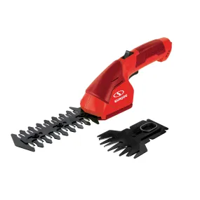 Sun Joe HJ604C-RED 2-in-1 Cordless Grass Shear   Hedger | 7.2-Volt | W/ 1.5-Ah Battery   Charger (Red)