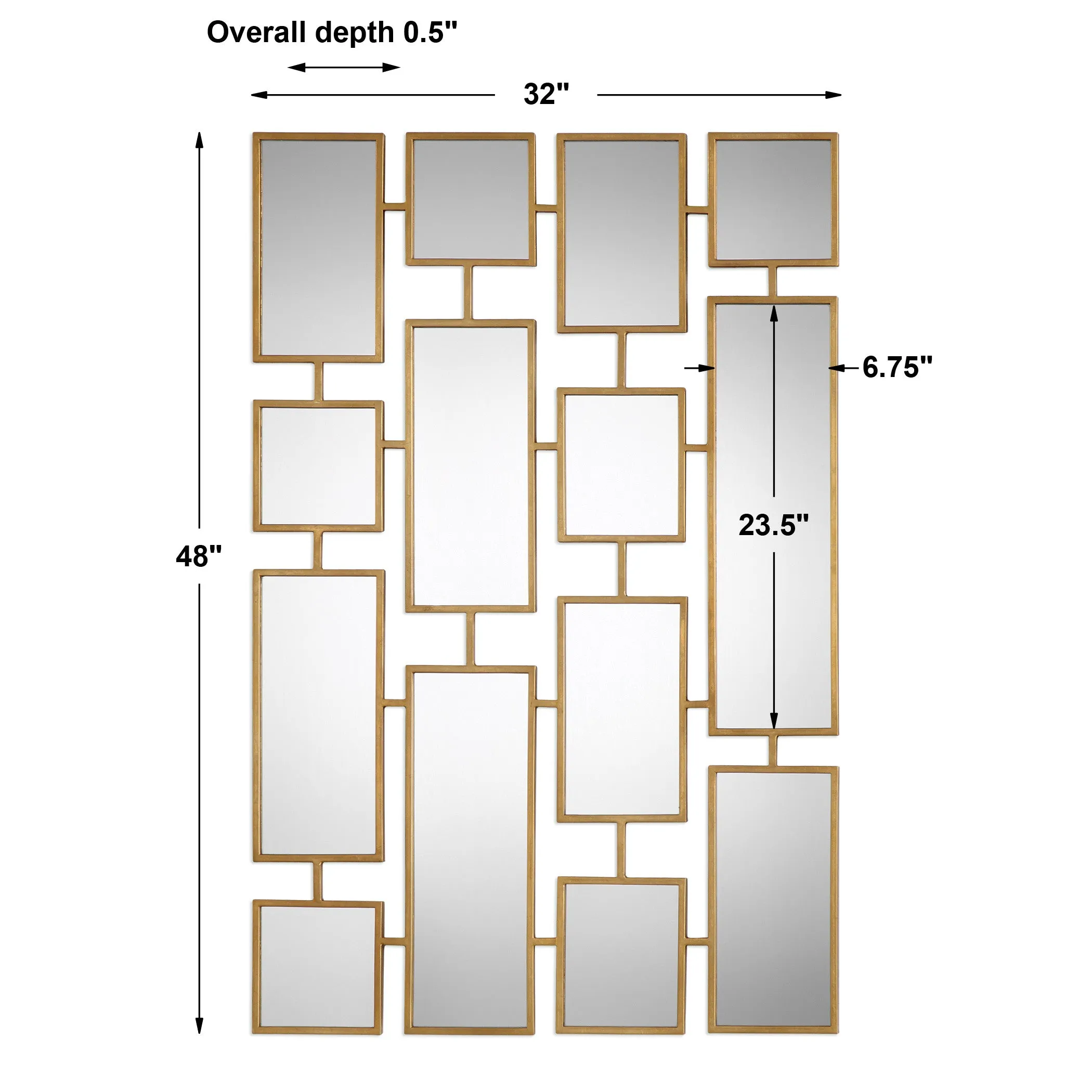 Uttermost Kennon Forged Gold Rectangles Mirror